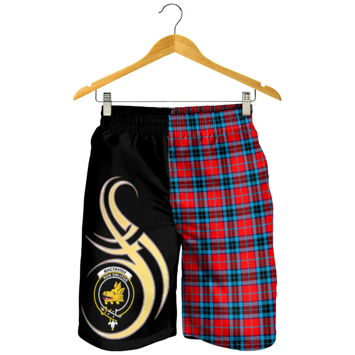 Scottish MacTavish Modern Clan Crest Tartan Believe in Me Men's Shorts