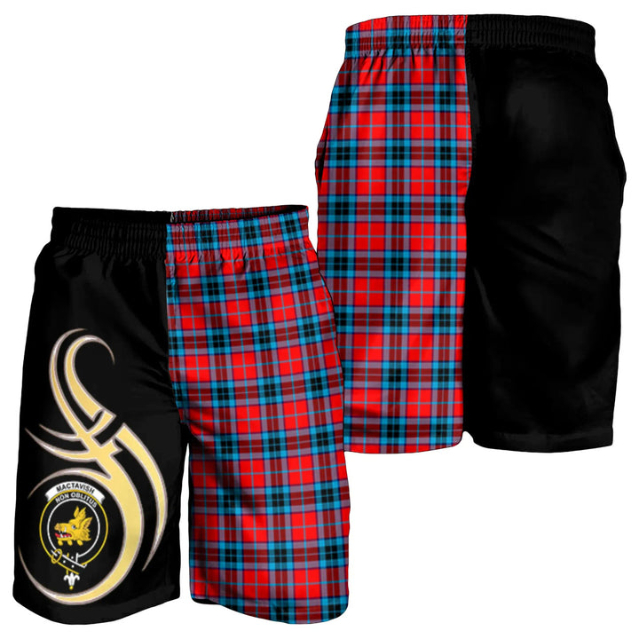 Scottish MacTavish Modern Clan Crest Tartan Believe in Me Men's Shorts