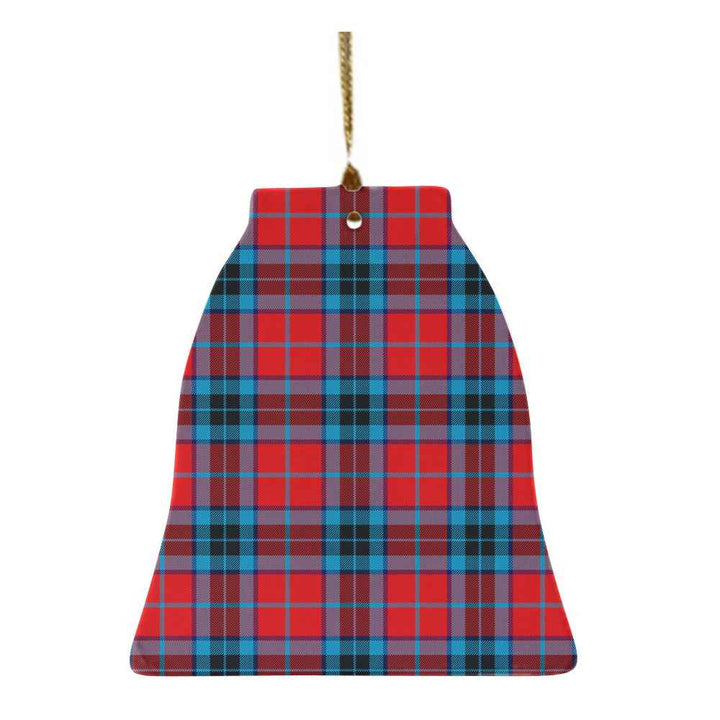 Scottish MacTavish Modern Clan Tartan Ceramic Ornament Bell Shape Tartan Plaid