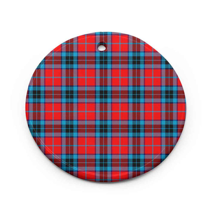 Scottish MacTavish Modern Clan Tartan Ceramic Ornament Circle Shape Tartan Plaid