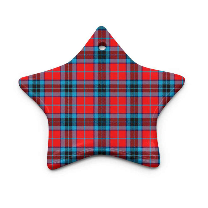 Scottish MacTavish Modern Clan Tartan Ceramic Ornament Star Shape Tartan Plaid