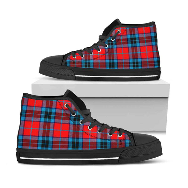 Scottish MacTavish Modern Clan Tartan High Top Shoes Black Sole Tartan Plaid