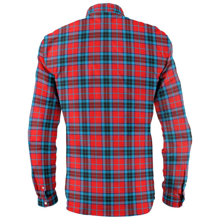 Scottish MacTavish Modern Clan Tartan Long Sleeve Shirt Back Side Tartan Plaid