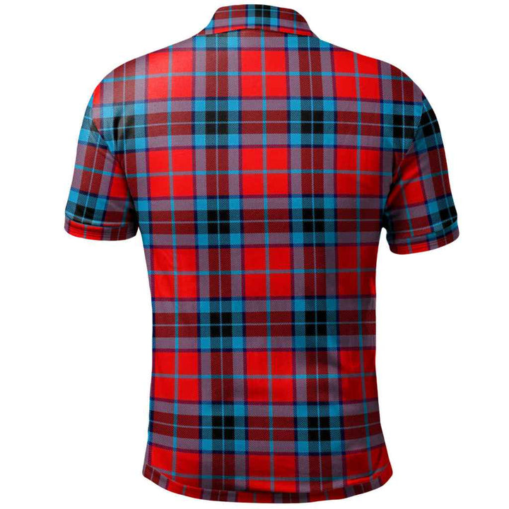 Scottish MacTavish Modern Clan Tartan Polo Shirt Back Side Tartan Plaid