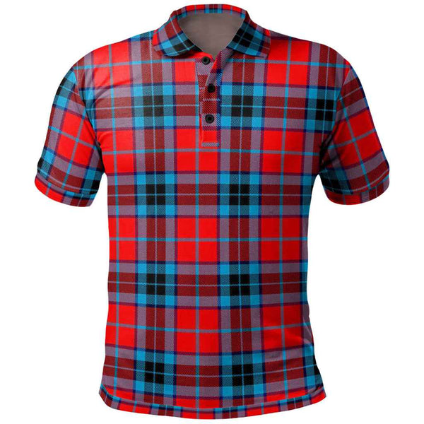Scottish MacTavish Modern Clan Tartan Polo Shirt Front Side Tartan Plaid