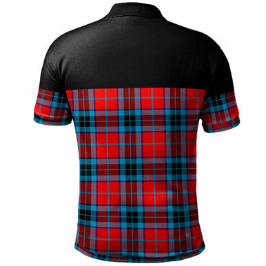 Scottish MacTavish Modern Clan Tartan Polo Shirt - Horizontal Style Back Side Tartan Plaid