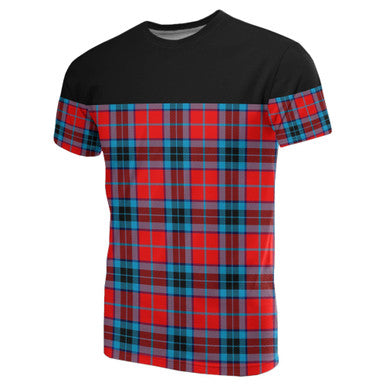 Scottish MacTavish Modern Clan Tartan T-Shirt Horizontal Style Front Side Tartan Plaid