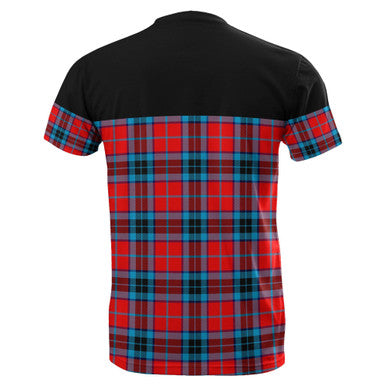 Scottish MacTavish Modern Clan Tartan T-Shirt Horizontal Style Back Side Tartan Plaid