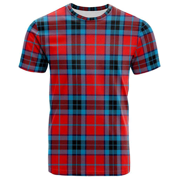Scottish MacTavish Modern Clan Tartan T-Shirt Front Side Tartan Plaid