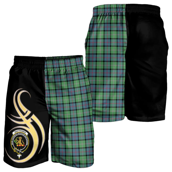 Scottish MacThomas Ancient Clan Crest Tartan Believe in Me Men's Shorts