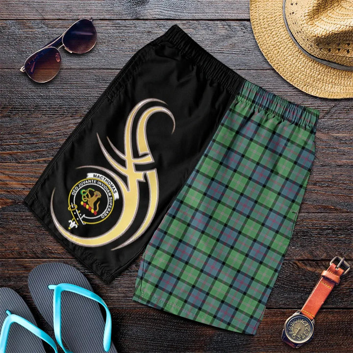 Scottish MacThomas Ancient Clan Crest Tartan Believe in Me Men's Shorts