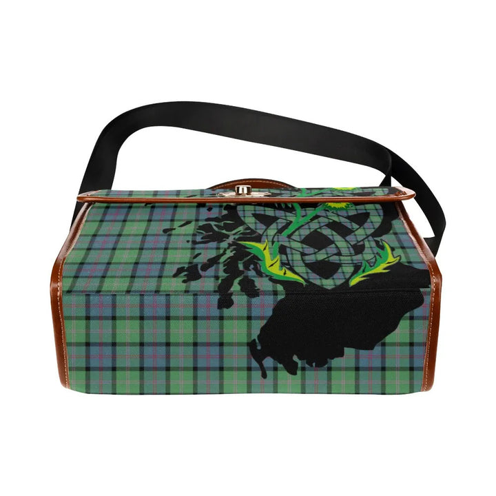 Scottish MacThomas Ancient Clan Tartan Waterproof Canvas Bag With Thistle Tartan Plaid 5
