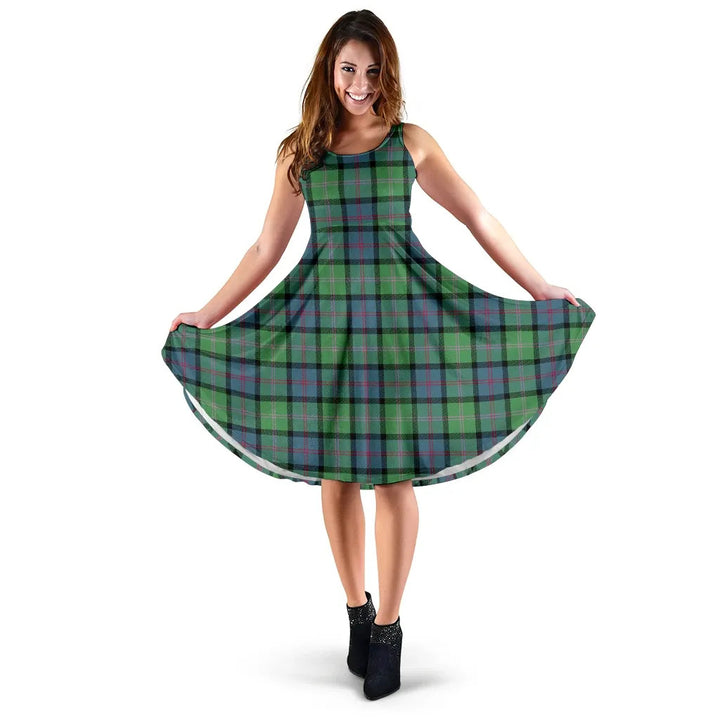 Scottish MacThomas Ancient Clan Tartan Women Midi Dress
