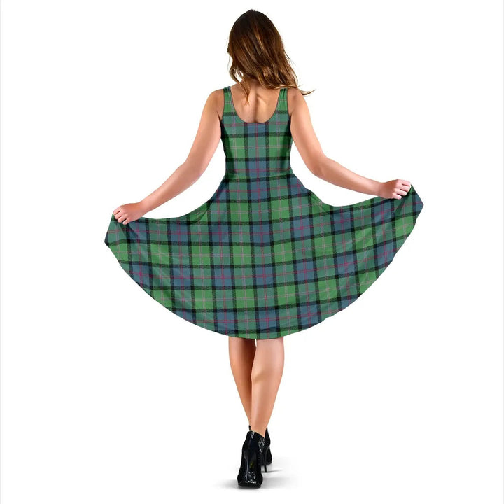 Scottish MacThomas Ancient Clan Tartan Women Midi Dress