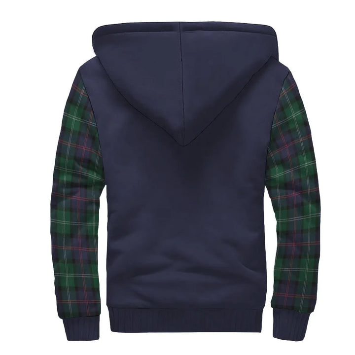 Scottish MacThomas Clan Crest Tartan Plaid Sleeve Sherpa Hoodie