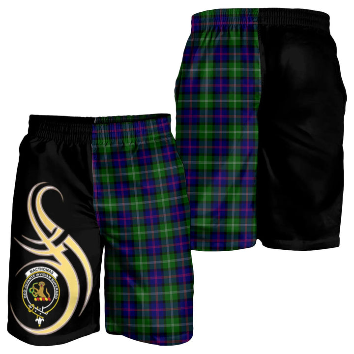 Scottish MacThomas Modern Clan Crest Tartan Believe in Me Men's Shorts