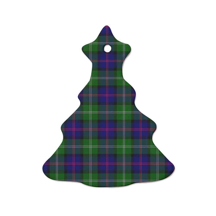 Scottish MacThomas Modern Clan Tartan Ceramic Ornament  Tree Shape Tartan Plaid