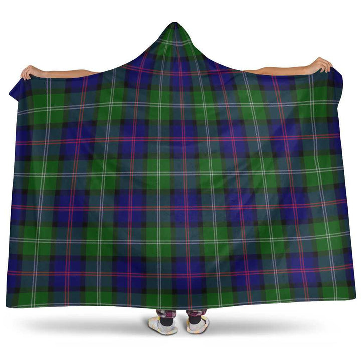 Scottish MacThomas Modern Clan Tartan Hooded Blanket Tartan Plaid 1
