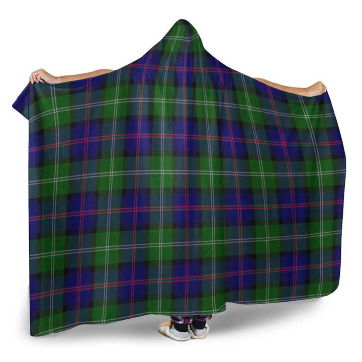 Scottish MacThomas Modern Clan Tartan Hooded Blanket Tartan Plaid 2