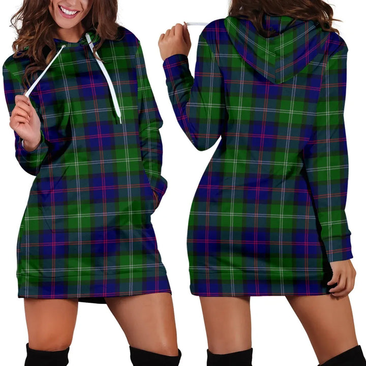 Scottish MacThomas Modern Clan Tartan Hoodie Dress
