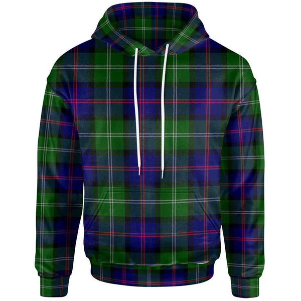 Scottish MacThomas Modern Clan Tartan Hoodie Front Side Tartan Plaid