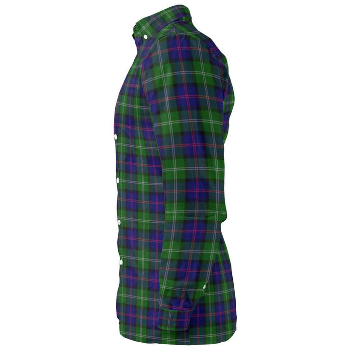 Scottish MacThomas Modern Clan Tartan Long Sleeve Shirt Tartan Plaid