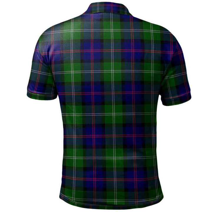 Scottish MacThomas Modern Clan Tartan Polo Shirt Back Side Tartan Plaid