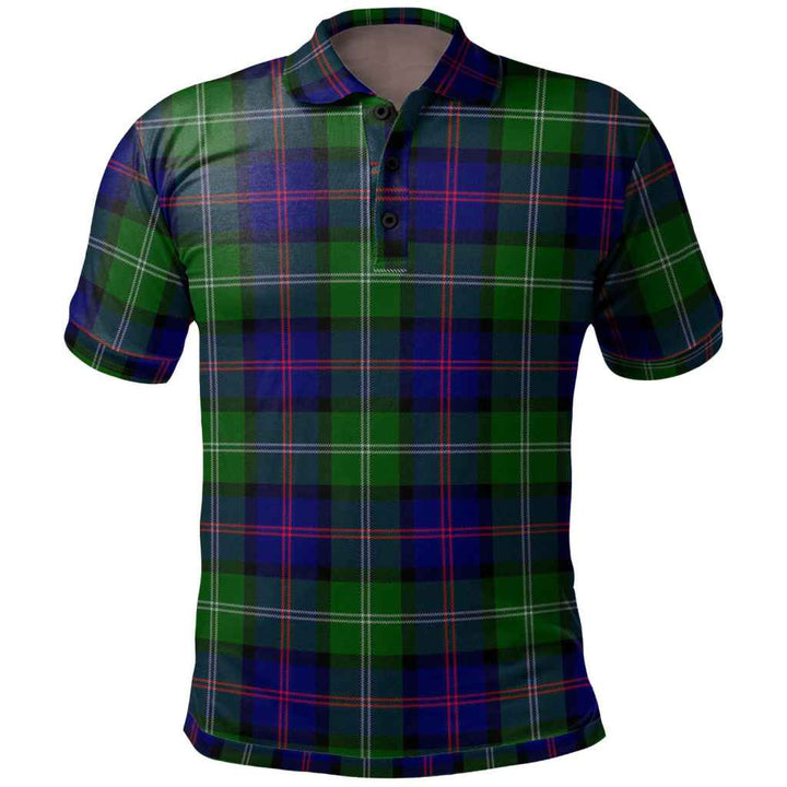 Scottish MacThomas Modern Clan Tartan Polo Shirt Front Side Tartan Plaid