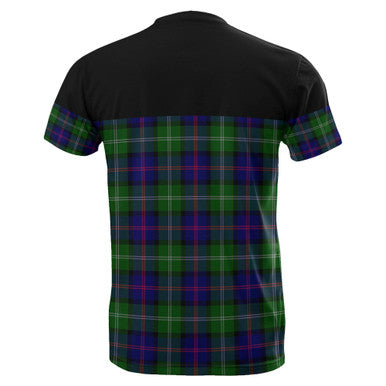 Scottish MacThomas Modern Clan Tartan T-Shirt Horizontal Style Back Side Tartan Plaid