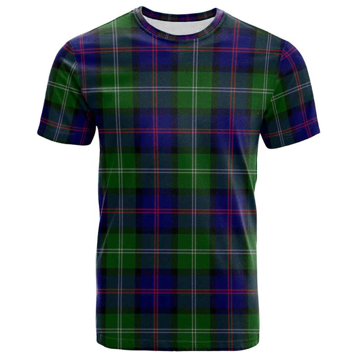 Scottish MacThomas Modern Clan Tartan T-Shirt Front Side Tartan Plaid