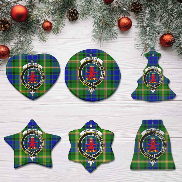 Scottish Maitland Clan Crest Tartan Ceramic Ornament All Tartan Plaid