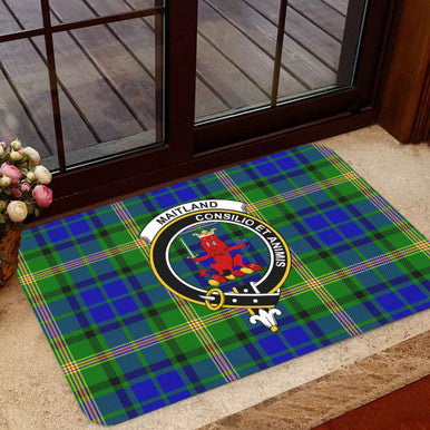 Scottish Maitland Clan Crest Tartan Door Mat Tartan Plaid 1