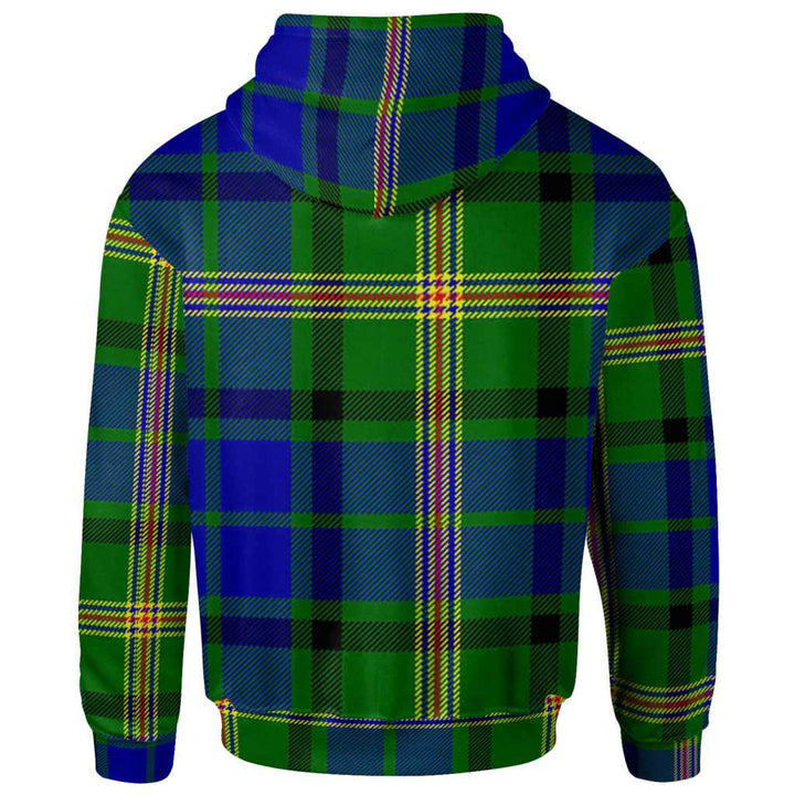 Scottish Maitland Clan Crest Tartan Hoodie Back Side Tartan Plaid