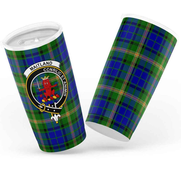 Scottish Maitland Clan Crest Tartan Insulated Tumbler Tartan Plaid 3