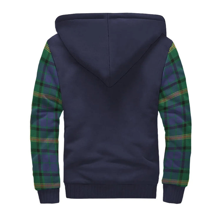 Scottish Maitland Clan Crest Tartan Plaid Sleeve Sherpa Hoodie
