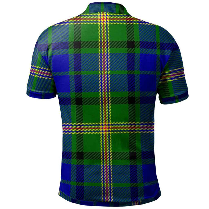 Scottish Maitland Clan Crest Tartan Polo Shirt Back Side Tartan Plaid