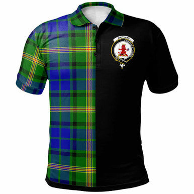 Scottish Maitland Clan Crest Tartan Polo Shirt - Half in Me Front Side Tartan Plaid