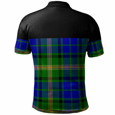 Scottish Maitland Clan Crest Tartan Polo Shirt - Horizontal Style Back Side Tartan Plaid