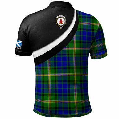 Scottish Maitland Clan Crest Tartan Polo Shirt - Scotland Forever Style Back Side Tartan Plaid