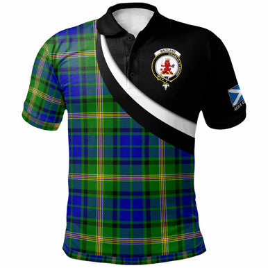 Scottish Maitland Clan Crest Tartan Polo Shirt - Scotland Forever Style Front Side Tartan Plaid