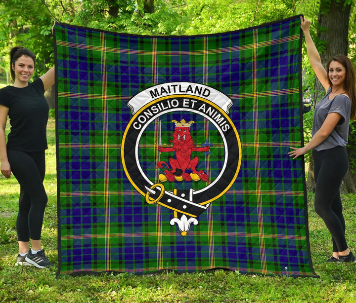 Scottish Maitland Clan Crest Tartan Quilt Tartan Plaid 1