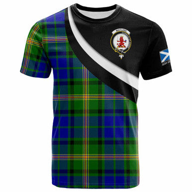 Scottish Maitland Clan Crest Tartan T-Shirt - Scotland Forever Style Front Side Tartan Plaid