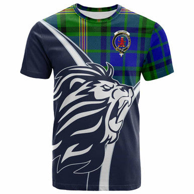 Scottish Maitland Clan Crest Tartan T-Shirt - Bend Style Front Side Tartan Plaid