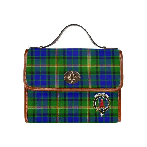 Scottish Maitland Clan Crest Tartan Waterproof Canvas Bag Tartan Plaid 1