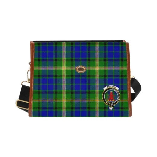 Scottish Maitland Clan Crest Tartan Waterproof Canvas Bag Tartan Plaid 2