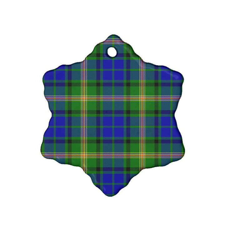 Scottish Maitland Clan Tartan Ceramic Ornament Snow Flake Shape Tartan Plaid