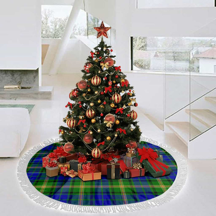Scottish Maitland Clan Tartan Christmas Tree Skirt Tassels 3 Tartan Plaid