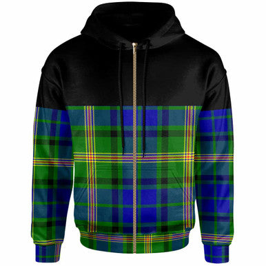 Scottish Maitland Clan Tartan Hoodie - Horizontal Style Zip Tartan Plaid