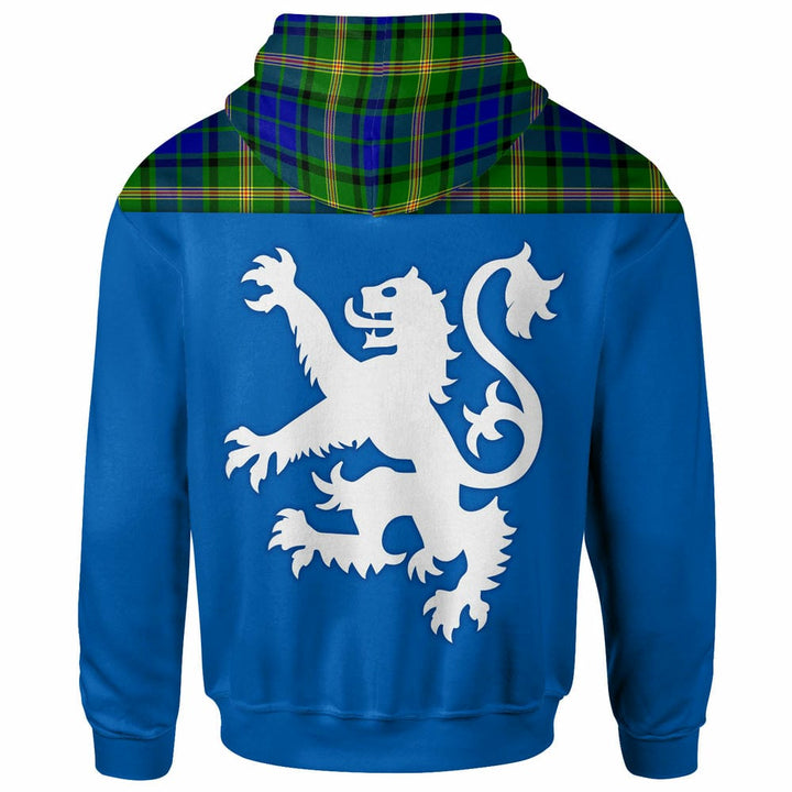 Scottish Maitland Clan Tartan Hoodie - Lion Rampant of Scotland With Flag back Side Tartan Plaid