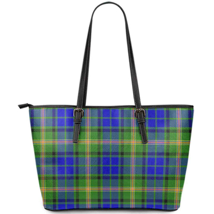 Scottish Maitland Clan Tartan Leather Tote Tartan Plaid